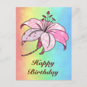 Lilie  briefkaart (Voorkant)