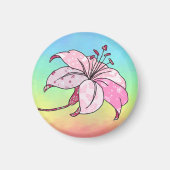 Lilie Rechteckiger Magneet (Voorkant)