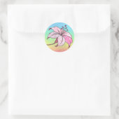 Lilie ronde sticker (Tas)