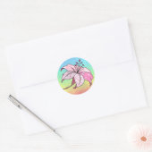 Lilie ronde sticker (Envelop)
