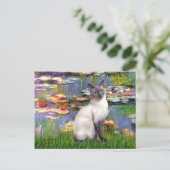 Lilies 2 - blauwpunt Siamees Briefkaart (Staand voorkant)