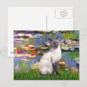 Lilies 2 - blauwpunt Siamees Briefkaart (Voorkant / Achterkant)