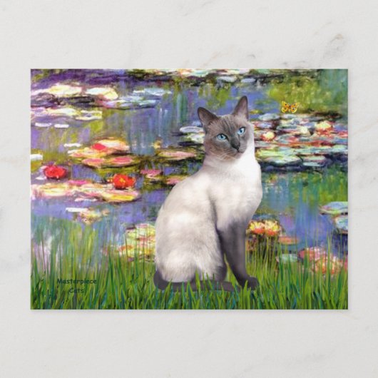 Lilies 2 - blauwpunt Siamees Briefkaart (Voorkant)
