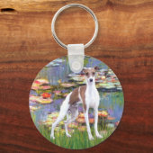 Lilies 2 - Italiaanse Greyhound 7 Sleutelhanger (Voorkant)