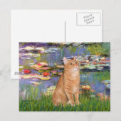 Lilies 2 - Oranje tabby kat 46 Briefkaart (Voorkant / Achterkant)
