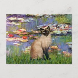 Lilies 2 - Seal Point Siamese kat Briefkaart