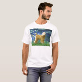 Lilies 5 - Wheaten Terrier (standaard) T-shirt (Voorkant volledig)