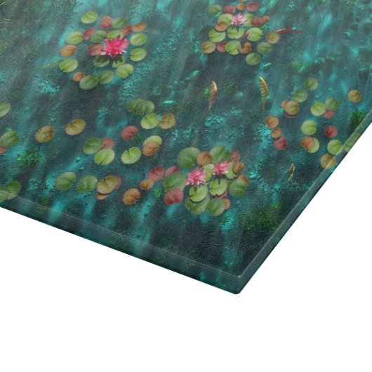 Lilies aan de watersnijkant snijplank (Hoek)