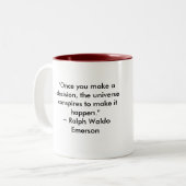 Lilies, "Als je eenmaal een beslissing hebt genome Tweekleurige Koffiemok (Voorkant links)