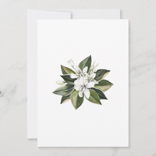 Lilies Baby shower Invitation Kaart (Achterkant)