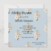  Lilies Baby shower nodigt uit Kaart (Achterkant)