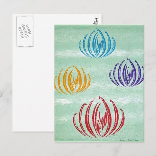 Lilies, Bidjara 2007 Briefkaart (Voorkant / Achterkant)