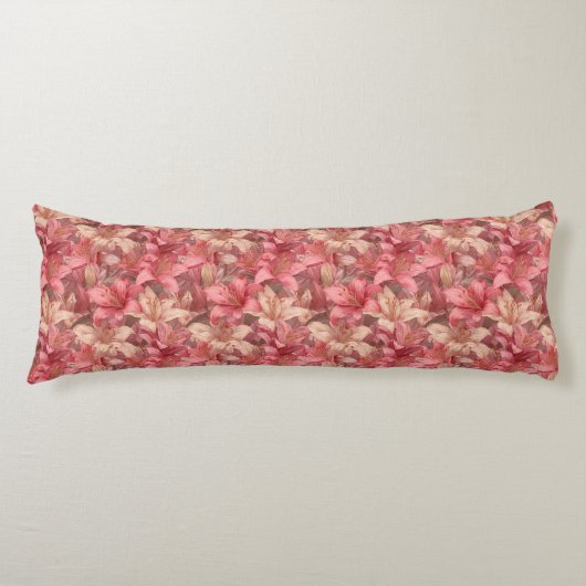 Lilies Boeket Huisdecor Bloemige Memory Foam Lichaamskussen (Voorkant)