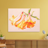 "Lilies" - botanisch canvasafdrukmedium voor fijne Canvas Afdruk (Insitu (Woonkamer))
