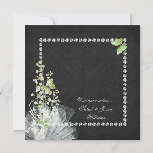 Lilies en Diamonds Vow Renewal Kaart (Voorkant)