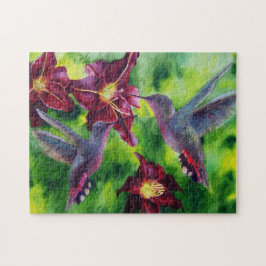 Lilies en Humming Bird Puzzle Legpuzzel
