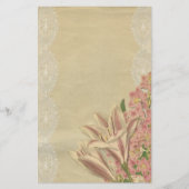 Lilies en Lace Briefpapier (Voorkant)