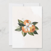 Lilies en Oranje Floral Baptism Invitation Kaart (Achterkant)
