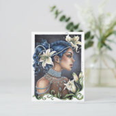 Lilies en parels briefkaart (Staand voorkant)