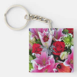 Lilies en rozen sleutelhanger