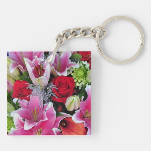 Lilies en rozen sleutelhanger (Achterkant)