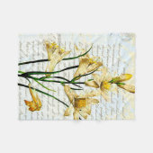 Lilies en tekst fleece deken (Voorkant (Horizontaal))