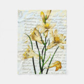 Lilies en tekst fleece deken (Voorkant)