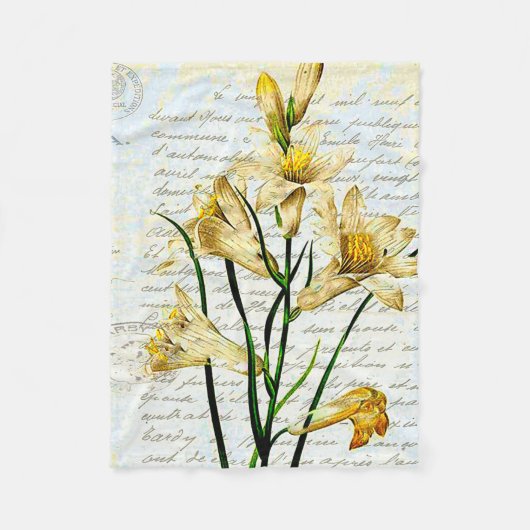 Lilies en tekst fleece deken (Voorkant)