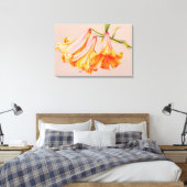 Lilies fijne kunst botanische canvasprint groot canvas afdruk (Insitu (Slaapkamer))
