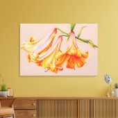 Lilies fijne kunst botanische canvasprint groot canvas afdruk (Insitu (Woonkamer))