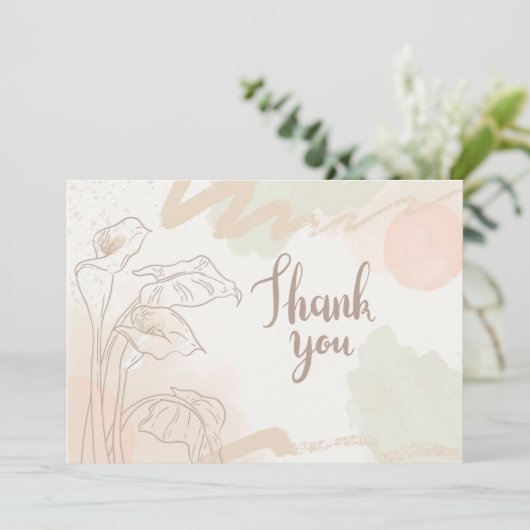 Lilies Flat Dankkaart Bedankkaart (Staand voorkant)