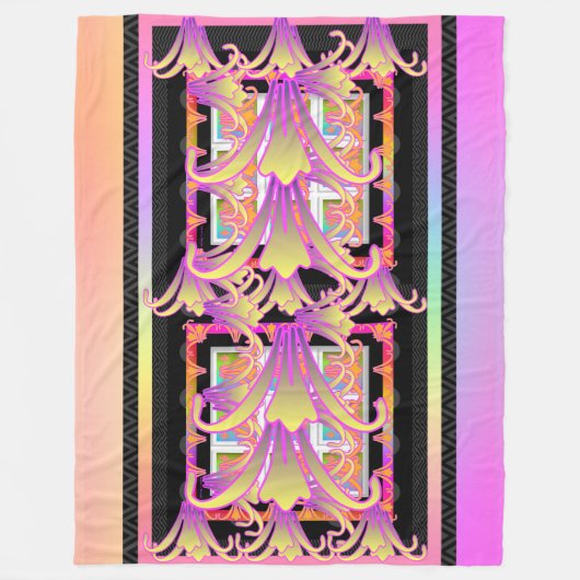 Lilies Fleece Deken (Voorkant)