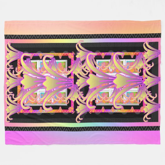 Lilies Fleece Deken (Voorkant (Horizontaal))