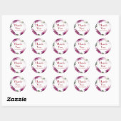 Lilies Floral 40e bruiloft Jubileum dank u Ronde Sticker (Vel)