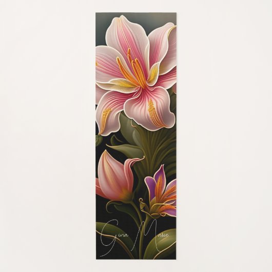 Lilies Floral Yoga Mat (Voorkant)