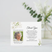 Lilies Funeral Hartelijk dank voor foto-briefkaart Bedankkaart (Staand voorkant)