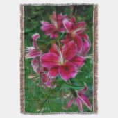 Lilies - Garden Flowers Flora Art Gifts Deken (Voorkant Verticaal)