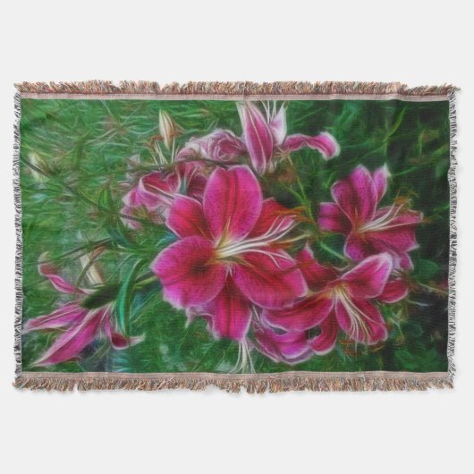 Lilies - Garden Flowers Flora Art Gifts Deken (Voorkant)