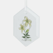 Lilies Glas Ornament (Voorkant links)
