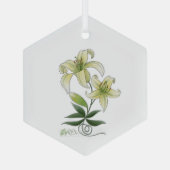 Lilies Glas Ornament (Achterkant)