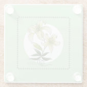 Lilies Glazen Onderzetter (Achterkant)