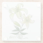 Lilies Glazen Onderzetter (Achterkant)