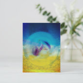 Lilies hart, abstract surrealistisch kunstwerk briefkaart (Staand voorkant)