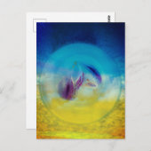 Lilies hart, abstract surrealistisch kunstwerk briefkaart (Voorkant / Achterkant)