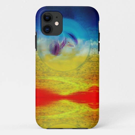 Lilies hart, abstract surrealistisch kunstwerk Case-Mate iPhone case (Achterkant)