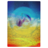 Lilies hart, abstract surrealistisch kunstwerk klembord (Achterkant)