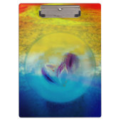 Lilies hart, abstract surrealistisch kunstwerk klembord (Voorkant)