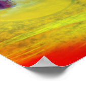 Lilies hart, abstract surrealistisch kunstwerk poster (Hoek)