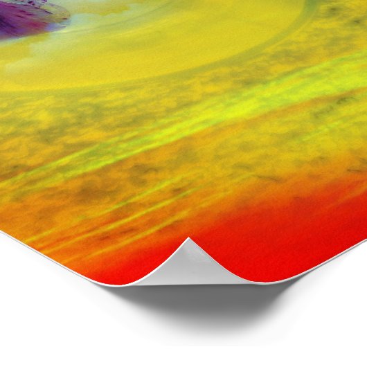 Lilies hart, abstract surrealistisch kunstwerk poster (Hoek)