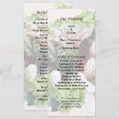 Lilies, Hydrangea en Berries Wedding Programme Programmakaart (Voorkant / Achterkant)